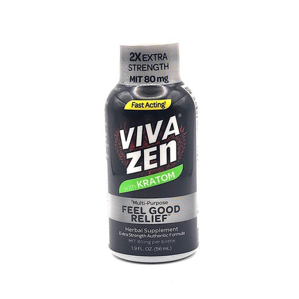 Viva Zen 2X Extra Strength Kratom Liquid 80mg 56ml.