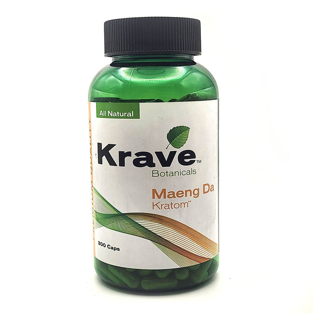 Krave Maeng Da Kratom Capsules 300 Count.