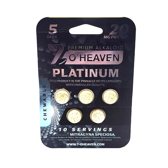 7 OHeaven Platinum Chewable 5 Tabs 20mg.