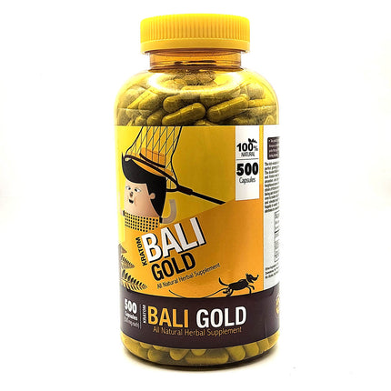 Bumble Bee Kratom Bali Gold Capsules 500 Count.