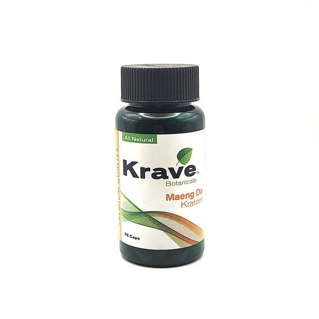 Krave Maeng Da Kratom Capsules 75 Count.