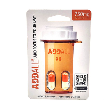 Addall XR Focus Capsules 750mg 2 Count.