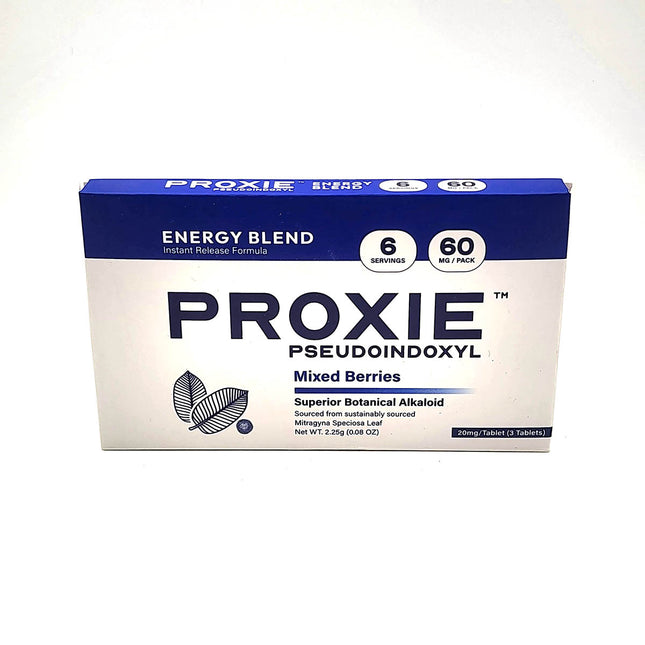 Proxie Energy Blend Pseudoindoxyl Mixed Berries Tablets 60mg 3 Count.