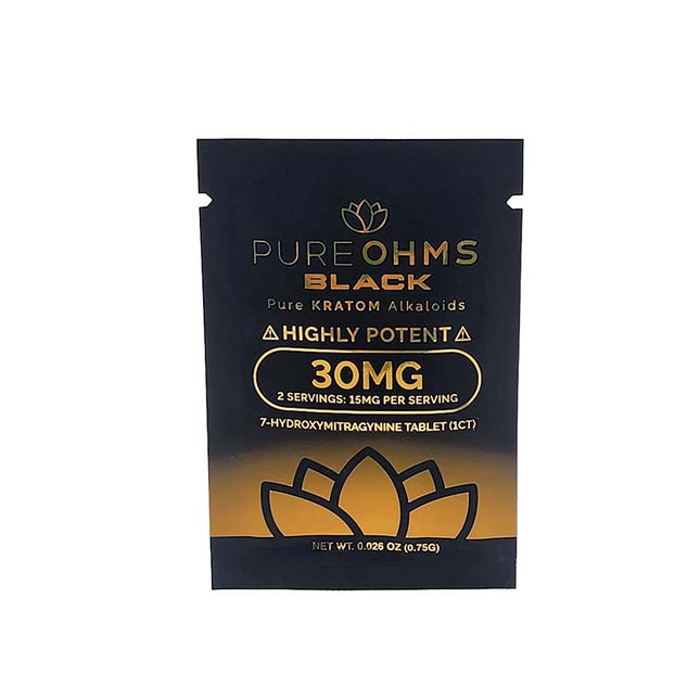 Pure Ohmz Black 30mg Tablet 7oh 1 Count.