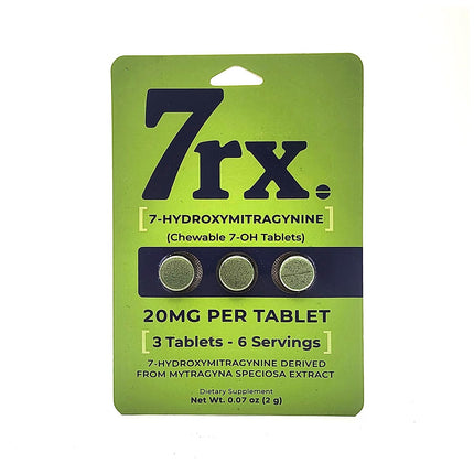 7RX 7-Hydroxymitragynine Chewable Tablets 20mg.