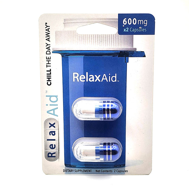 RelaxAid Chill Capsules 600mg 2 Count.