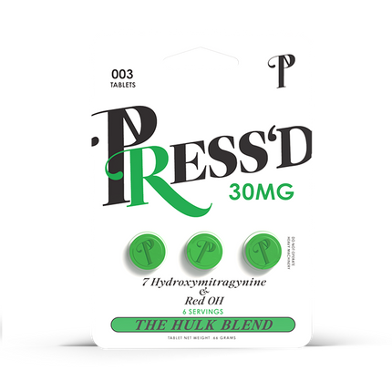 Press'd Kratom Tablets - The Hulk Blend (3-Pack).