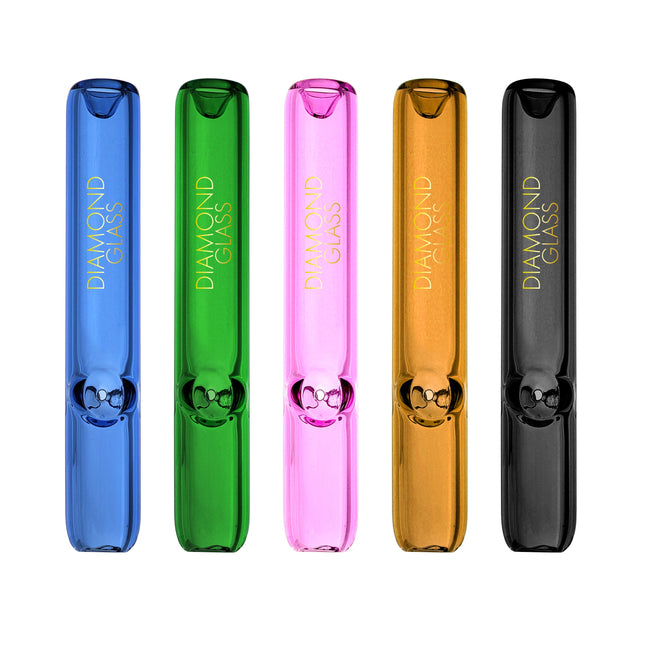 Diamond Gold Glass 6" Steam Roller Hand Pipes.