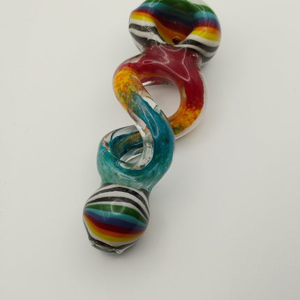 5" Assorted Colors Frit Infinity Pipe.