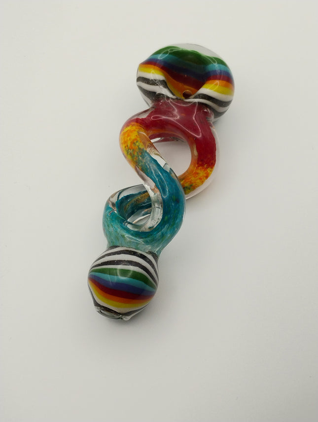 5" Assorted Colors Frit Infinity Pipe.