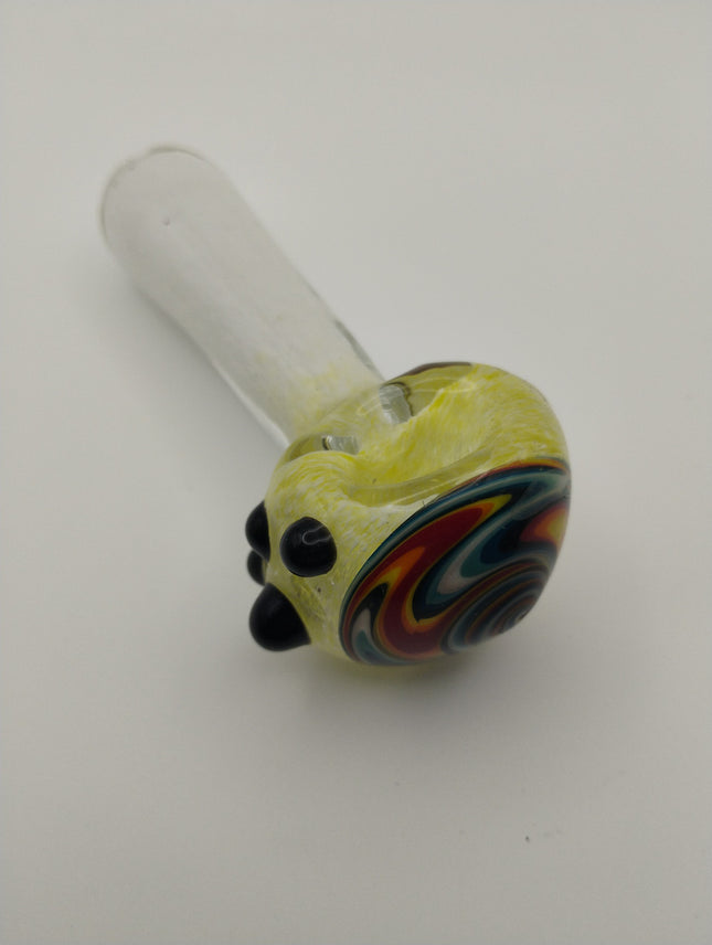 4.5" Spiral White & Yellow Pipe.