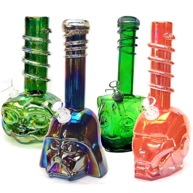 12" Movie Character Glass Bongs.