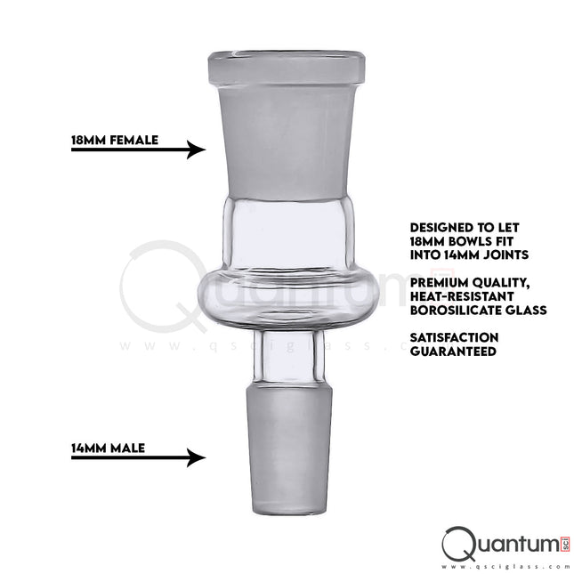 18mm to 14mm Premium Glass Bowl Adapter.