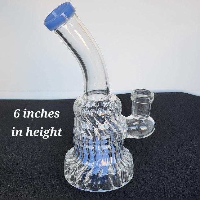 6-Inch Swirl Glass Water Pipe - Wholesale Bulk Lot of 100.