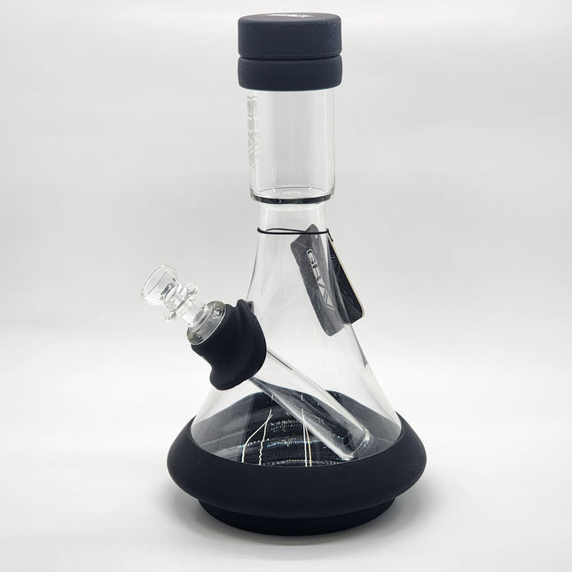 GRAV Deco Beaker with Silicone Accents Black