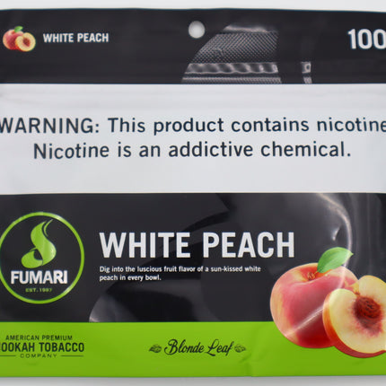Fumari Hookah Tobacco-Hola Peaches (White Peach).