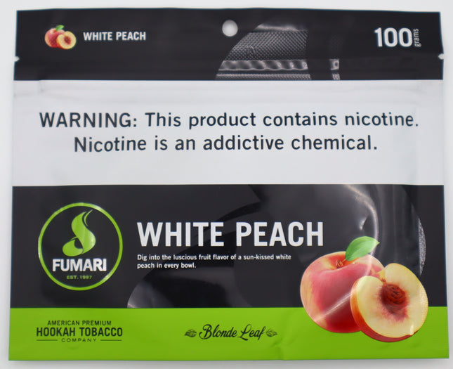 Fumari Hookah Tobacco-Hola Peaches (White Peach).