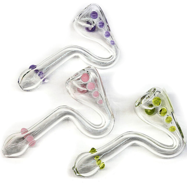 5" Handmade American Glass Sherlock Hand Pipe RE.