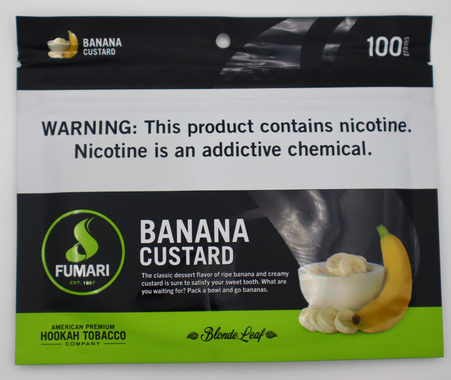 Fumari Hookah Tobacco- Banana Custard (100 Grams).