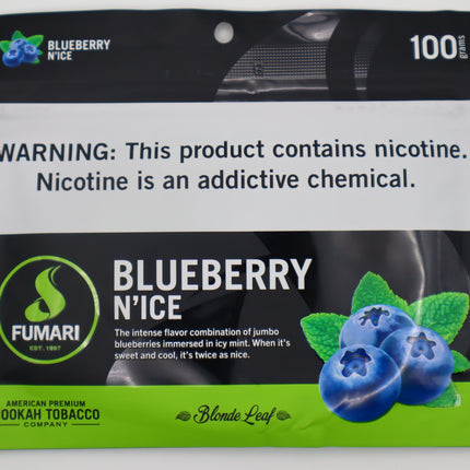 Fumari Hookah Tobacco- Blueberry N' Ice.