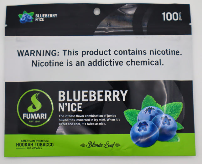 Fumari Hookah Tobacco- Blueberry N' Ice.