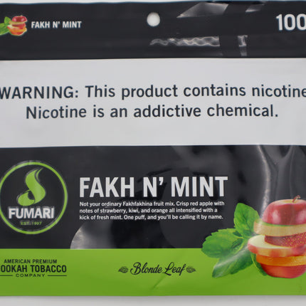Fumari Hookah Tobacco- Fakh N' Mint (100 Grams).