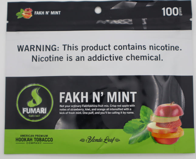Fumari Hookah Tobacco- Fakh N' Mint (100 Grams).