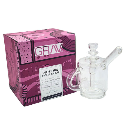 GRAV Coffee Mug Pocket Mini Bubbler Clear