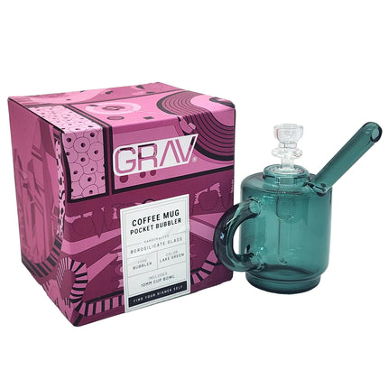 GRAV Coffee Mug Pocket Mini Bubbler Lake Green