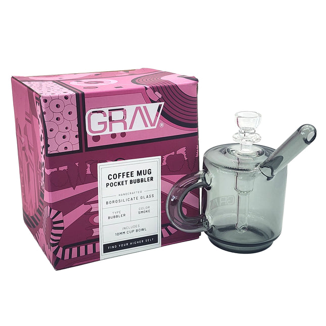 GRAV Coffee Mug Pocket Mini Bubbler Smoke