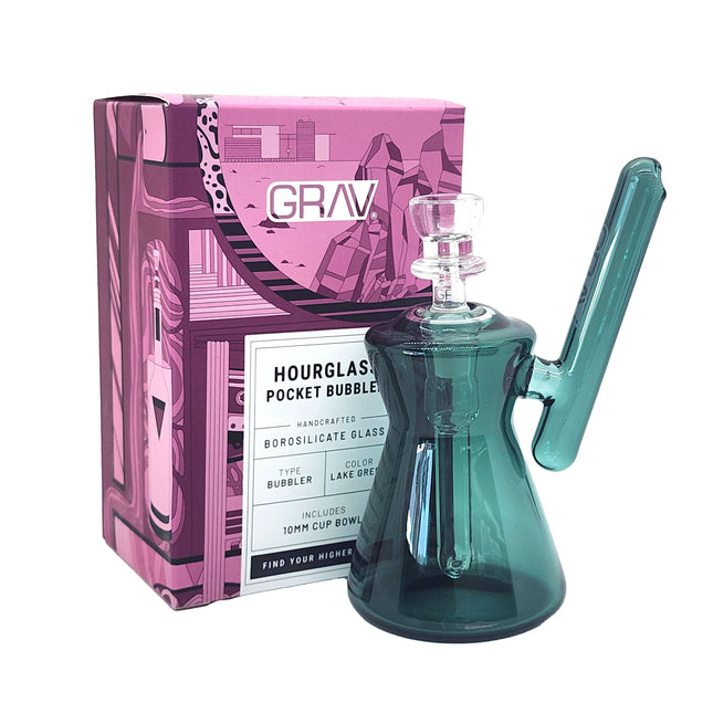 GRAV Hourglass Pocket Bubbler Lake Green