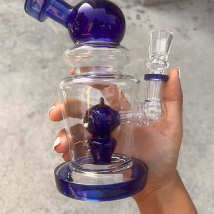 Midnight Vortex Glass Water Pipe.