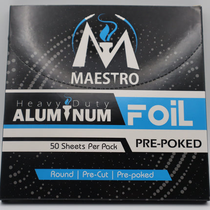 Maestro Round Heavy Duty Aluminum Foil Pre-Poked 50 Sheets.