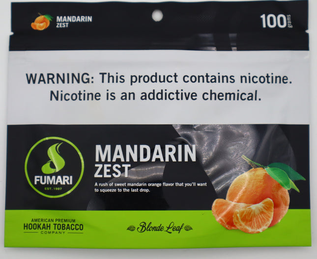 Fumari Hookah Tobacco- Mandarin Zest (100 Grams).