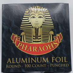 Pharaohs Aluminum Foil Round 100 CT Punched.