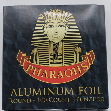 Pharaohs Aluminum Foil Round 100 CT Punched.