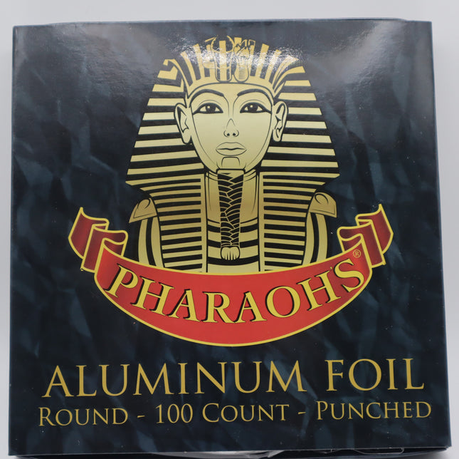 Pharaohs Aluminum Foil Round 100 CT Punched.