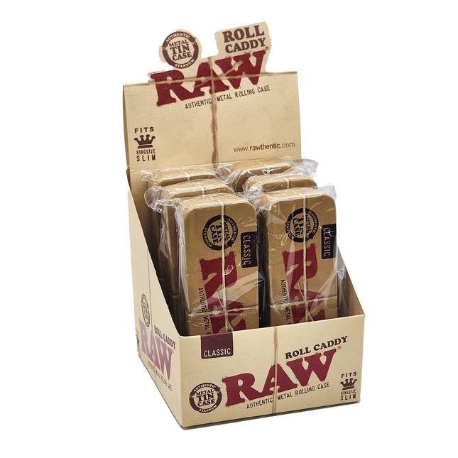 RAW Roll Caddy Metal Tin Case King Size Slim.