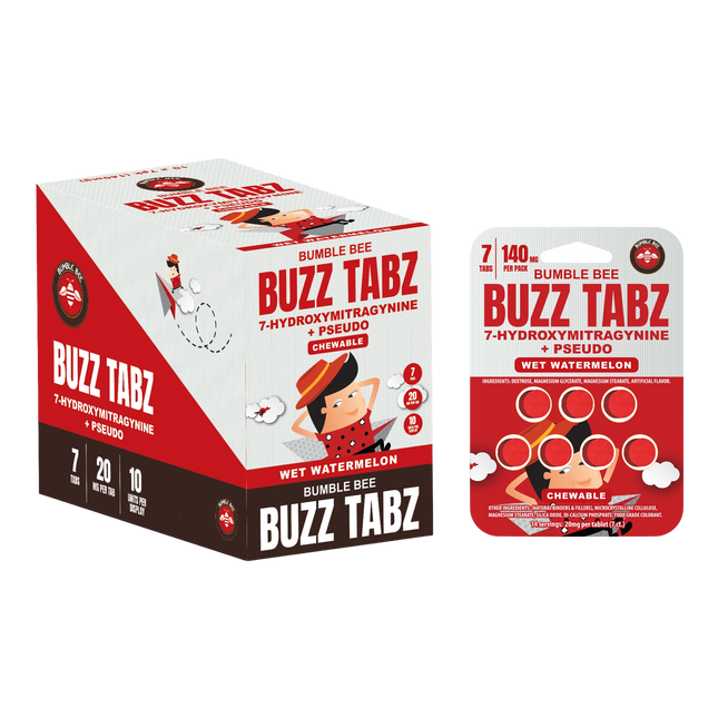Bumble Bee Buzz Tabz 7-OH + Pseudo 20mg 7 Count.