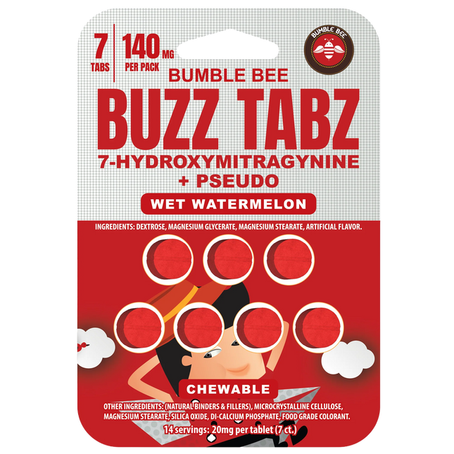 Bumble Bee Buzz Tabz 7-OH + Pseudo 20mg 7 Count.