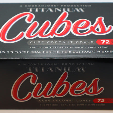 Titanium Cubes Coconut Coals (72 Pieces).
