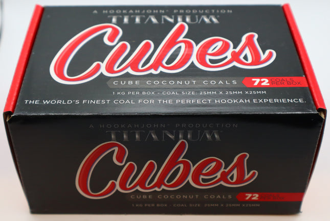Titanium Cubes Coconut Coals (72 Pieces).
