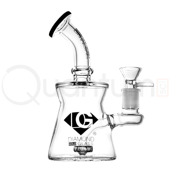 Diamond Gold Glass 6" Mini Banger Hanger Black