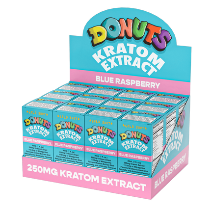 Donuts Kratom Extract 250mg Blue Raspberry Shot.