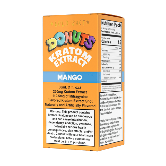 Donuts Kratom Extract 250mg Mango Shot.