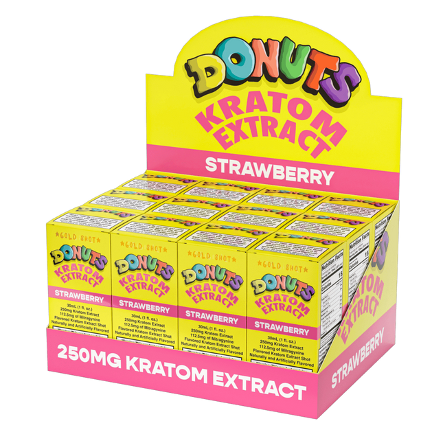 Donuts Kratom Extract 250mg Strawberry Shot.