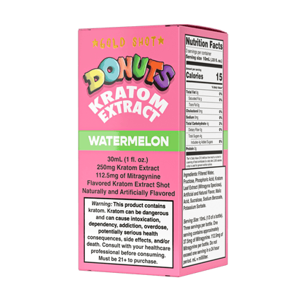Donuts Kratom Extract 250mg Watermelon Shot.