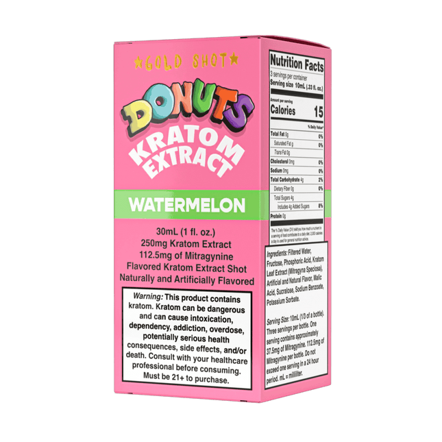 Donuts Kratom Extract 250mg Watermelon Shot.