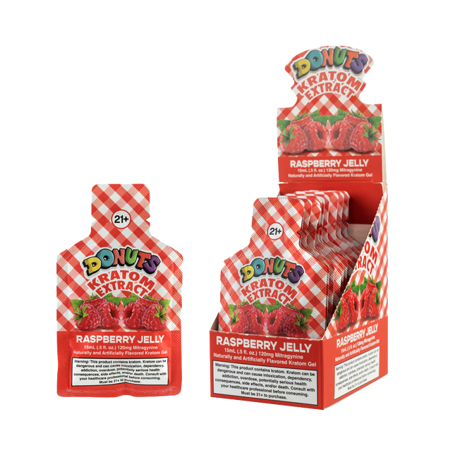 Donuts Kratom Extract: Raspberry Jelly.