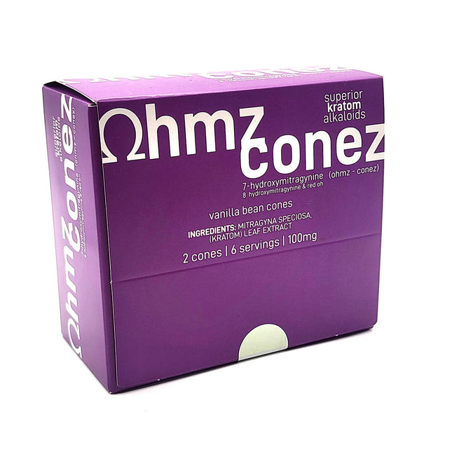 Eat Ohmz Conez Vanilla Bean 7-Hydroxymitragynine Red OH 100mg 2 Cones.